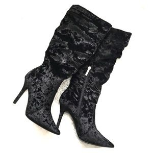 —-SOLD—— Not For Sale RE-POSH Crushed Velvet Boots